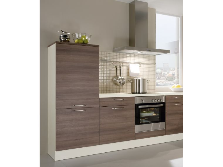 Фото угловой кухни из ЛДСП Aurora 2 с вытяжкой